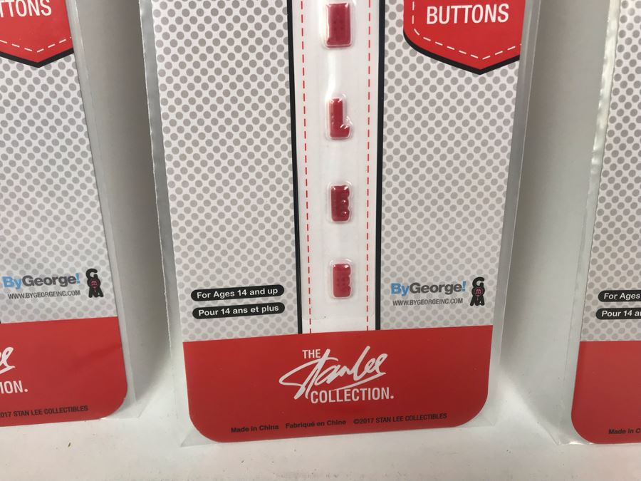 (4) New The Stan Lee Collection Stan Lee Shirt Buttons By ByGeorge! [Photo 4]