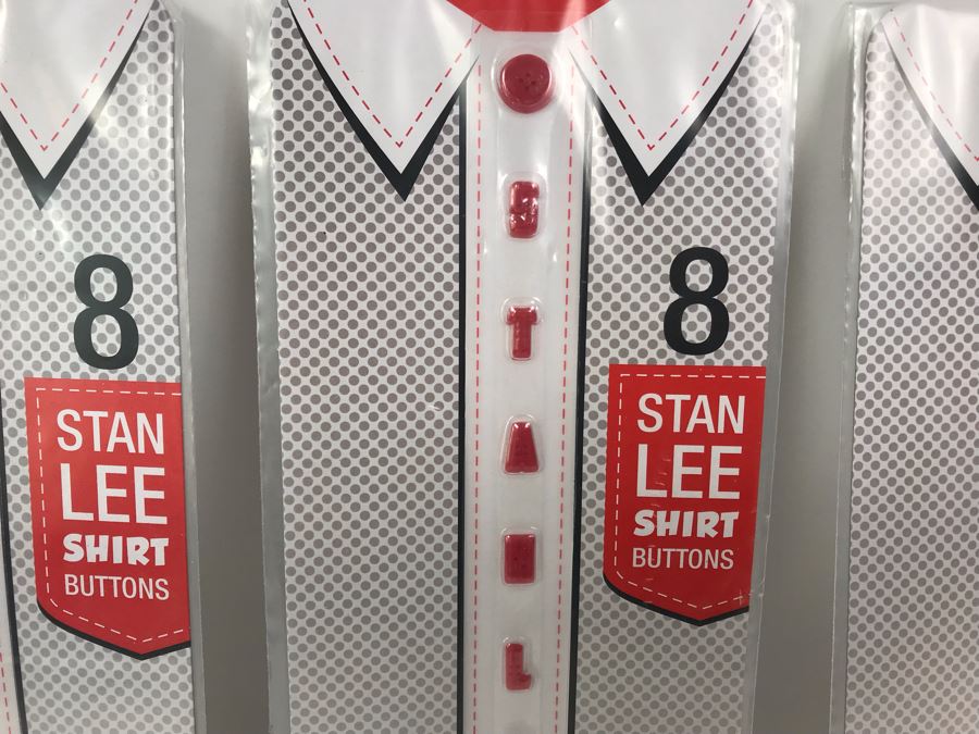 (4) New The Stan Lee Collection Stan Lee Shirt Buttons By ByGeorge! [Photo 3]