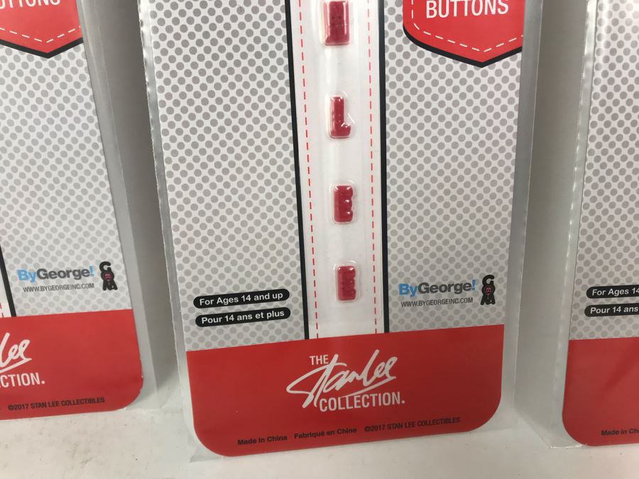 (4) New The Stan Lee Collection Stan Lee Shirt Buttons By ByGeorge! [Photo 5]