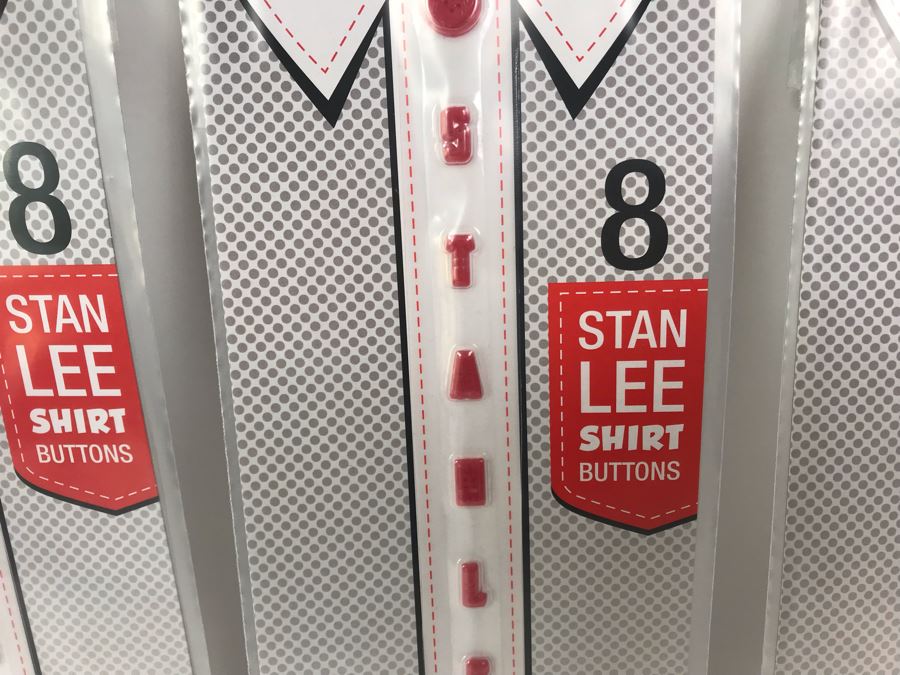 (4) New The Stan Lee Collection Stan Lee Shirt Buttons By ByGeorge! [Photo 3]