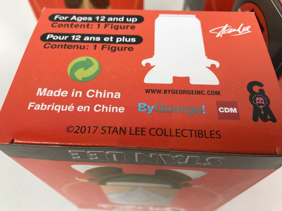(4) New In Box 2017 Stan Lee Exclusive Stan Lee Figures SodaZ By ByGeorge! Art By Francisco Herrera [Photo 7]