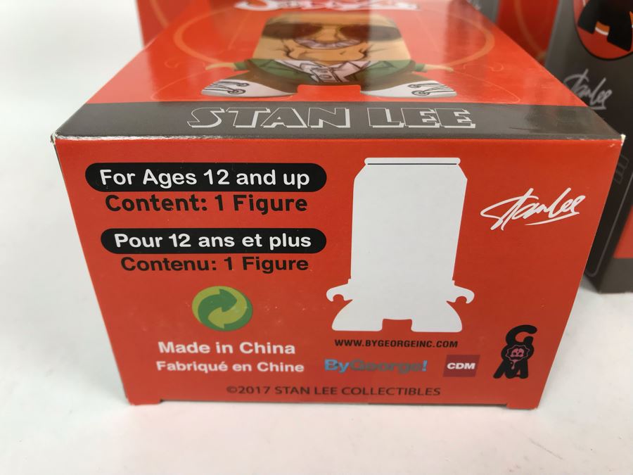 (4) New In Box 2017 Stan Lee Exclusive Stan Lee Figures SodaZ By ByGeorge! Art By Francisco Herrera [Photo 6]