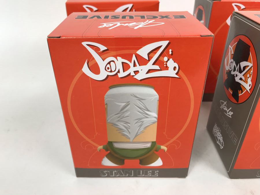 (4) New In Box 2017 Stan Lee Exclusive Stan Lee Figures SodaZ By ByGeorge! Art By Francisco Herrera [Photo 4]