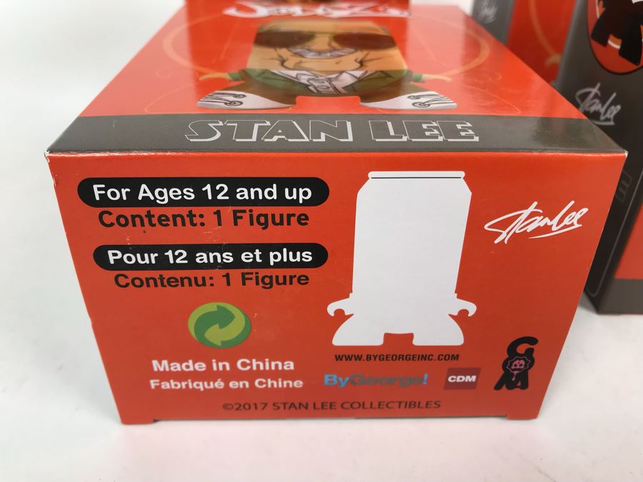 (4) New In Box 2017 Stan Lee Exclusive Stan Lee Figures SodaZ By ByGeorge! Art By Francisco Herrera [Photo 6]