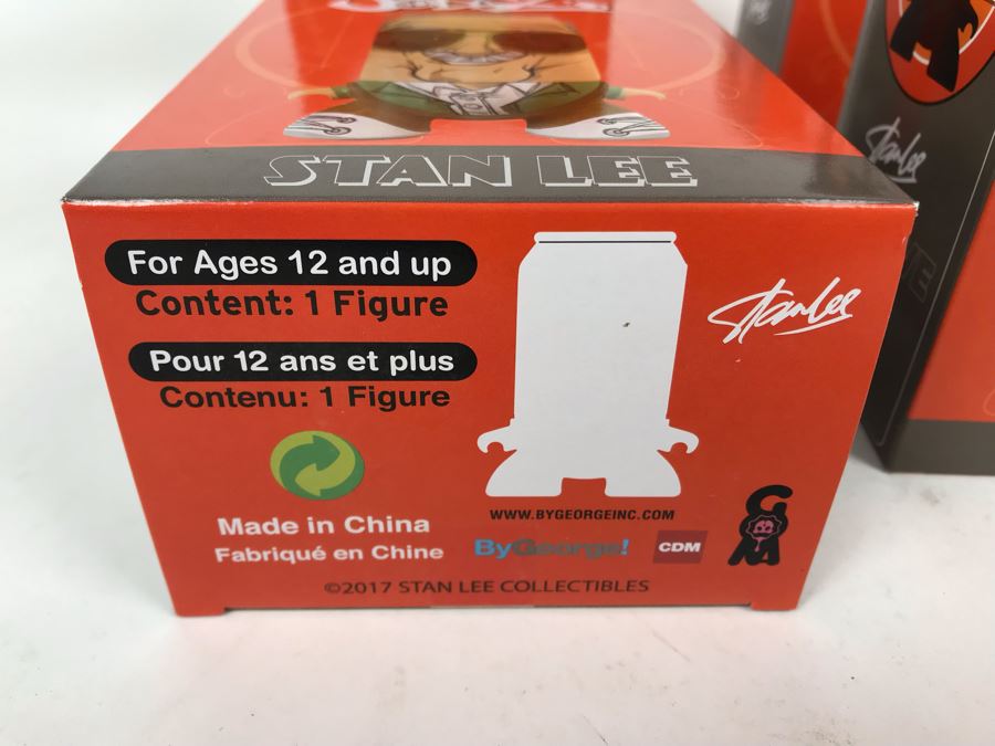 (4) New In Box 2017 Stan Lee Exclusive Stan Lee Figures SodaZ By ByGeorge! Art By Francisco Herrera [Photo 6]