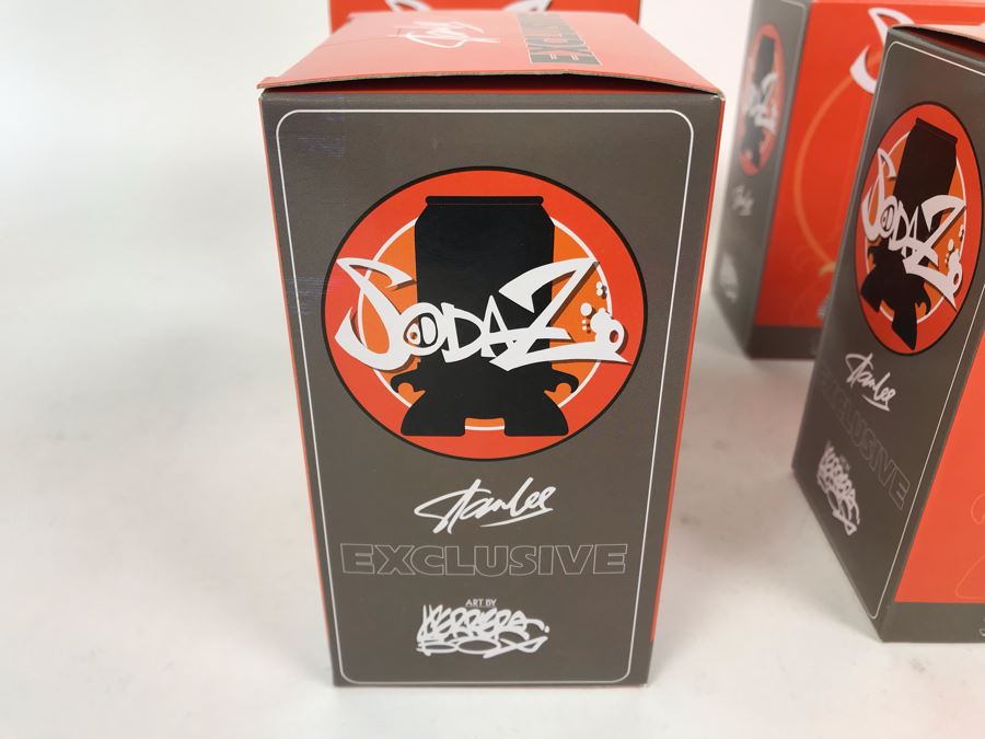 (4) New In Box 2017 Stan Lee Exclusive Stan Lee Figures SodaZ By ByGeorge! Art By Francisco Herrera [Photo 5]