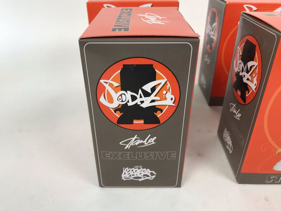 (4) New In Box 2017 Stan Lee Exclusive Stan Lee Figures SodaZ By ByGeorge! Art By Francisco Herrera [Photo 3]
