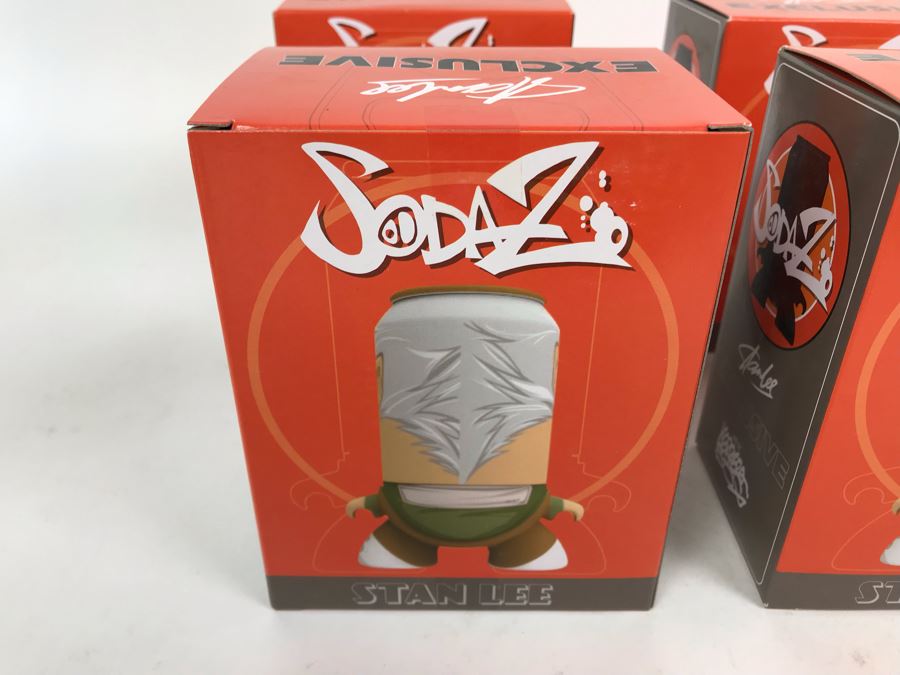(4) New In Box 2017 Stan Lee Exclusive Stan Lee Figures SodaZ By ByGeorge! Art By Francisco Herrera [Photo 4]