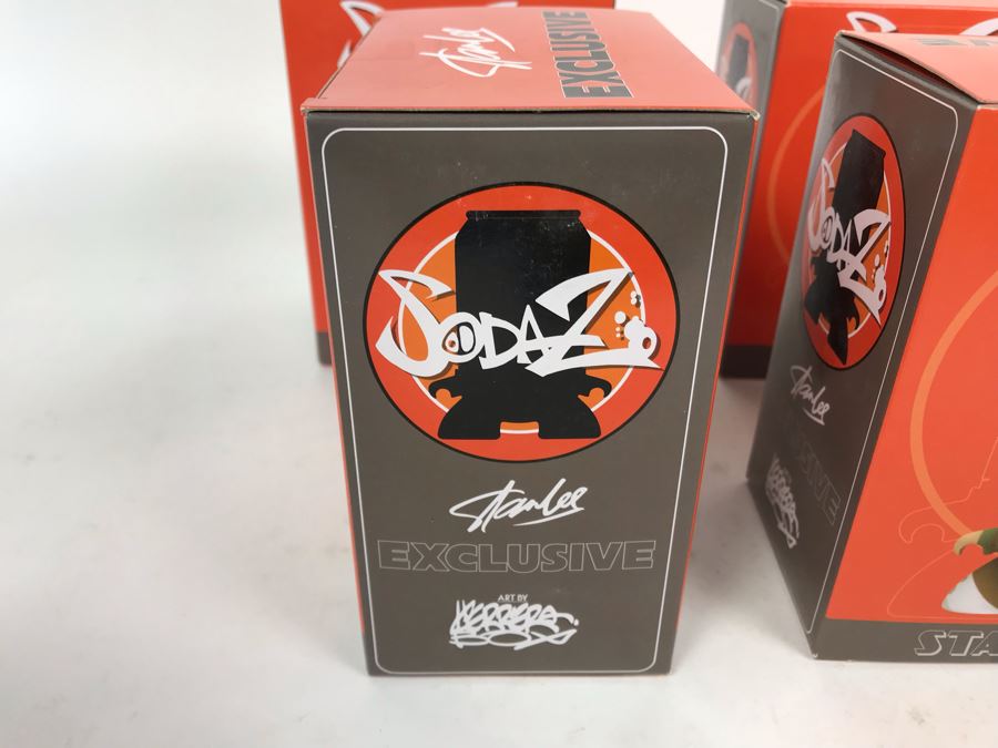 (4) New In Box 2017 Stan Lee Exclusive Stan Lee Figures SodaZ By ByGeorge! Art By Francisco Herrera [Photo 5]