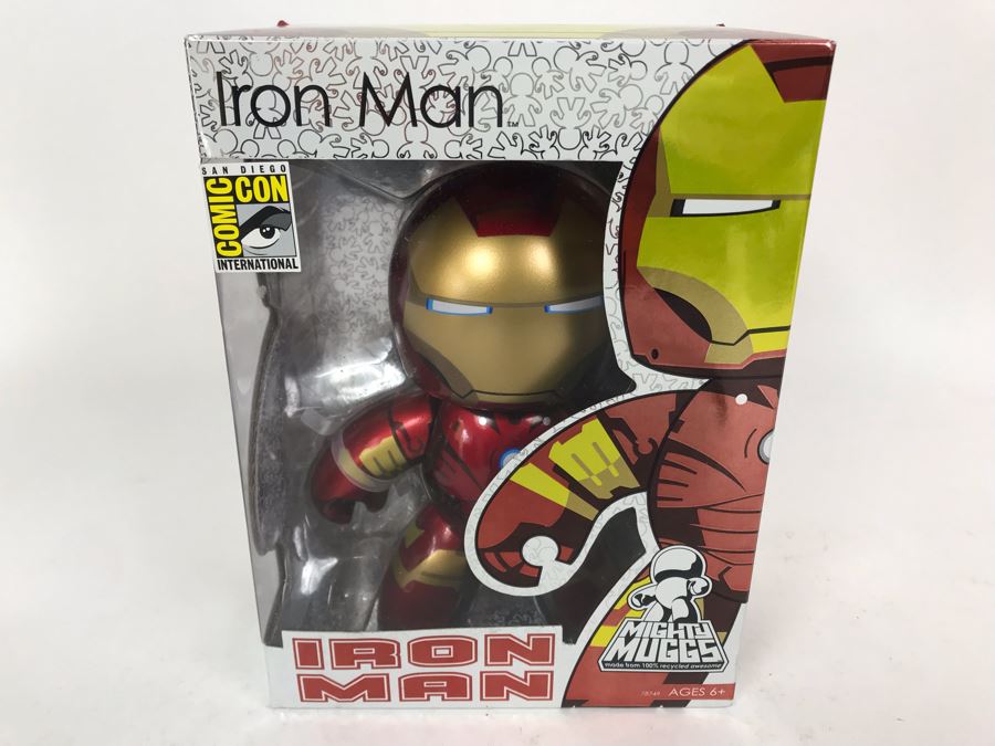 New 2008 In Box Iron Man San Diego Comic Con Mighty Muggs Vinyl Collectible 