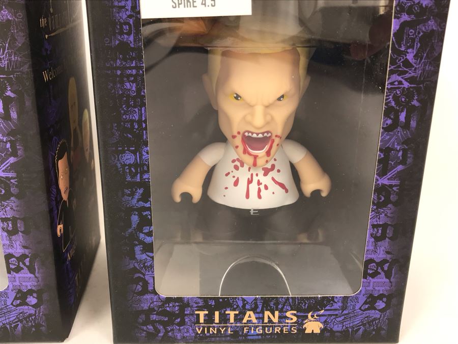 New Pair Of 2015 Buffy The Vampire Slayer Spike 4.5' Titans Vinyl Figures Nerd Block Exclusive [Photo 3]