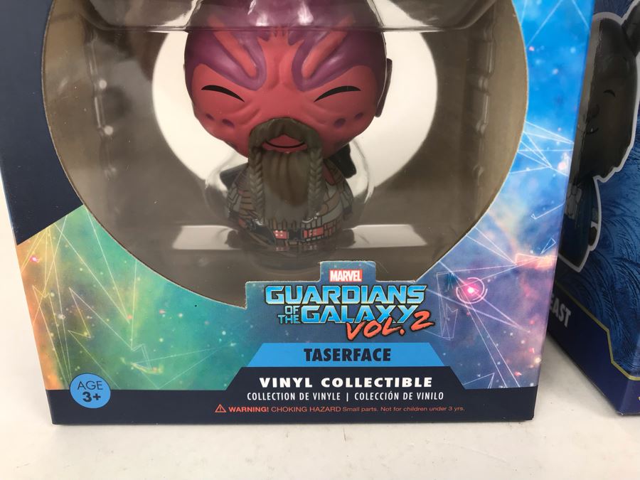 New In Box Pair Of Dorbz Vinyl Collectibles: Marvel Guardians Of The Galaxy Vol. 2 Taserface And Disney Beauty And The Beast Beast Figurines Funko [Photo 3]