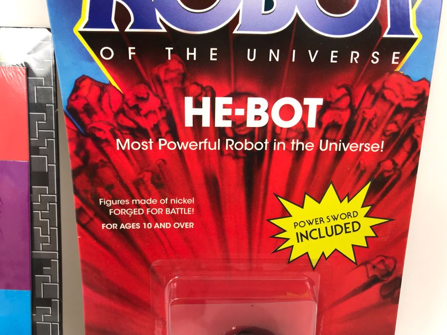 New Mattel Epic Enamels Robot Of The Universe He-Bot, New Space Invaders Limited Edition Mini Alien Vinyl Figure By Loot Crate And Tetris Flexible Magnet Sheets By Loot Crate [Photo 10]