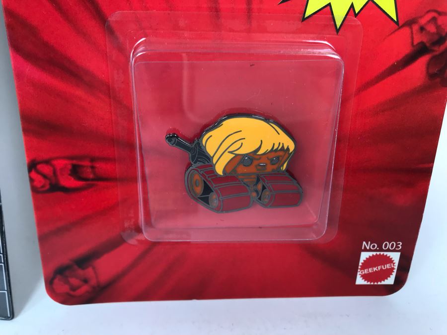 New Mattel Epic Enamels Robot Of The Universe He-Bot, New Space Invaders Limited Edition Mini Alien Vinyl Figure By Loot Crate And Tetris Flexible Magnet Sheets By Loot Crate [Photo 9]