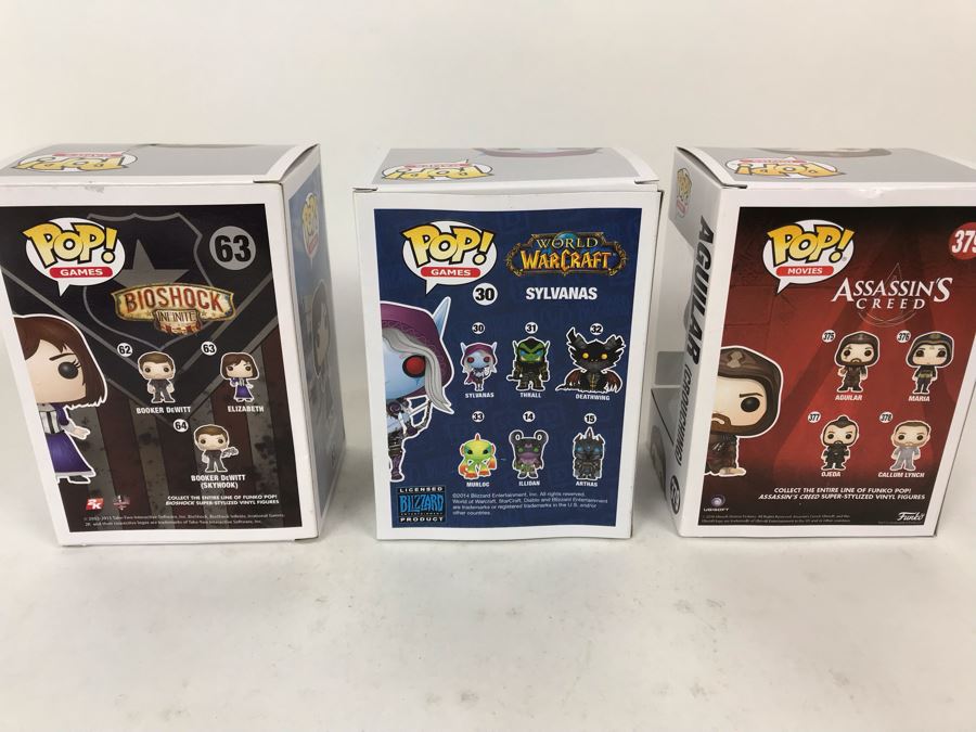 (3) New Collectible Pop! Funko Vinyl Figures: BioShock Elizabeth, World Of Warcraft Sylvanas, Assasin's Creed Aguilar (Crouching) [Photo 10]