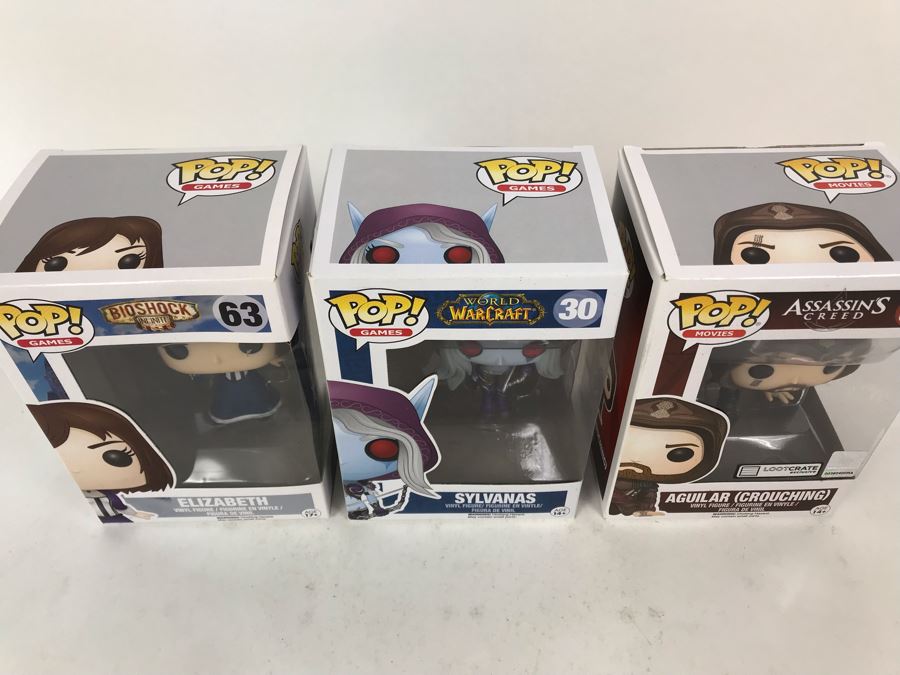 (3) New Collectible Pop! Funko Vinyl Figures: BioShock Elizabeth, World Of Warcraft Sylvanas, Assasin's Creed Aguilar (Crouching) [Photo 8]