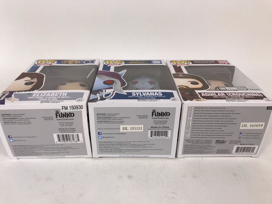 (3) New Collectible Pop! Funko Vinyl Figures: BioShock Elizabeth, World Of Warcraft Sylvanas, Assasin's Creed Aguilar (Crouching) [Photo 14]