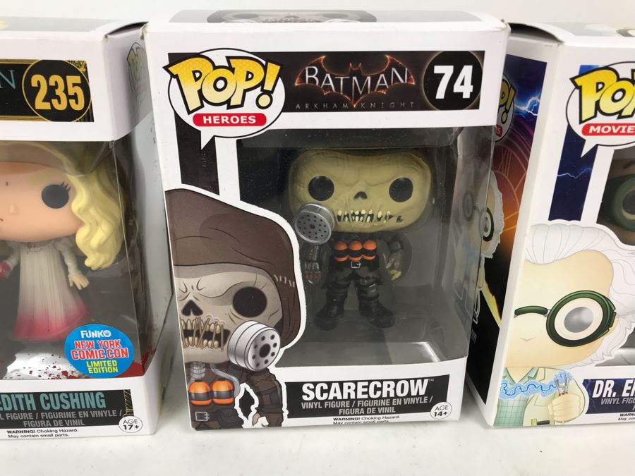 (3) New Collectible Pop! Funko Vinyl Figures: Crimson Peak Edith Cushing, Batman Scarecrow, Back To The Future Dr. Emmett Brown [Photo 4]