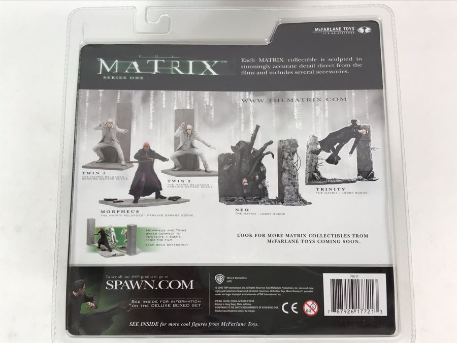New 2003 In Packaging The Matrix Series One Neo The Matrix Lobby Scene McFarlane Toys Action Figures [Photo 8]