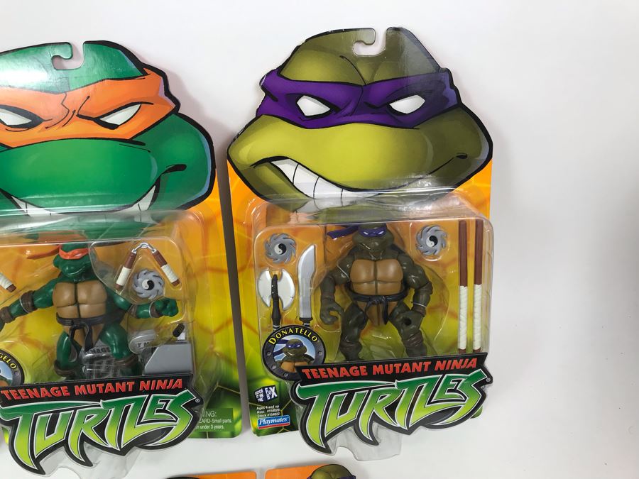 (5) New In Packaging 2002 Playmates Teenage Mutant Ninja Turtles Action ...