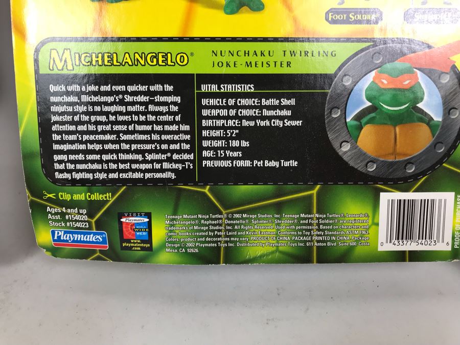 (5) New In Packaging 2002 Playmates Teenage Mutant Ninja Turtles Action Figures [Photo 18]