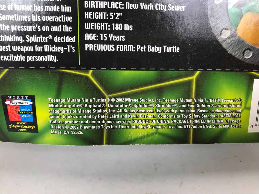 (5) New In Packaging 2002 Playmates Teenage Mutant Ninja Turtles Action Figures [Photo 19]