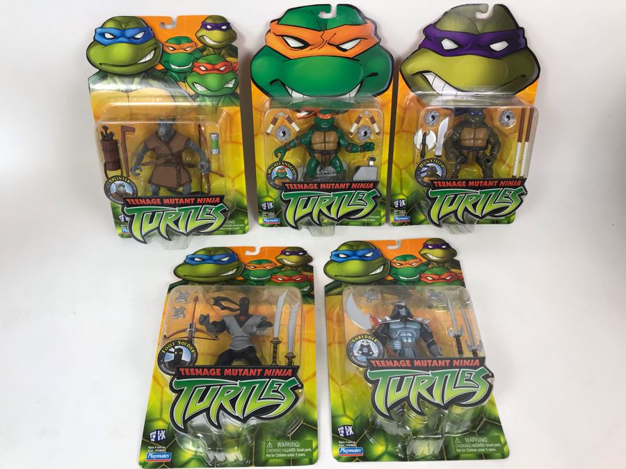 (5) New In Packaging 2002 Playmates Teenage Mutant Ninja Turtles Action Figures [Photo 1]