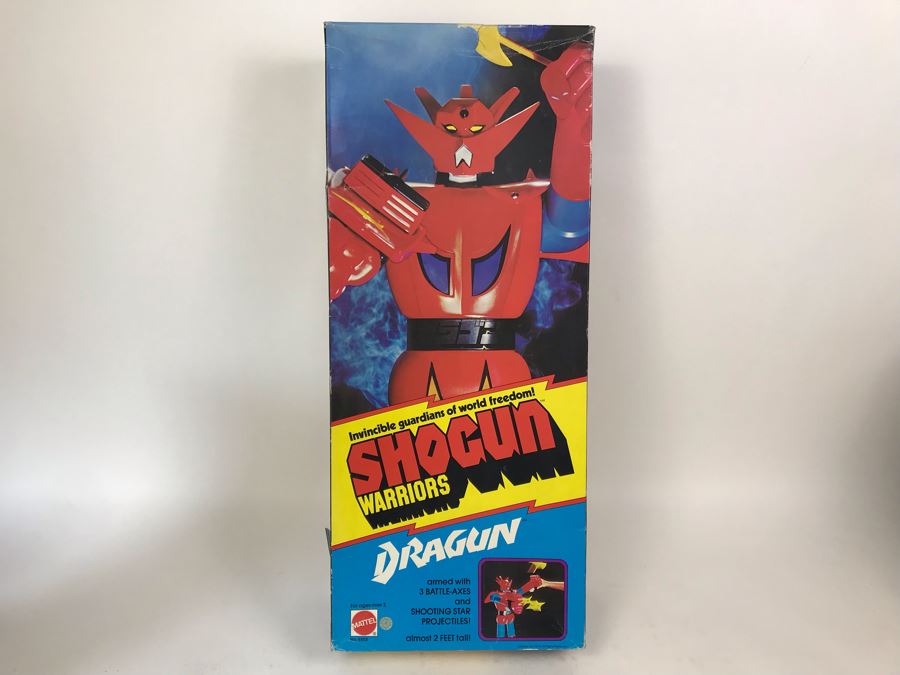 Like New 1976 Mattel Shogun Warriors Dragun 23 1/2' Tall With Box No. 9858 See Photos For Damage To Wristband Of Star Shooter That Straps Onto The Arm [Photo 4]
