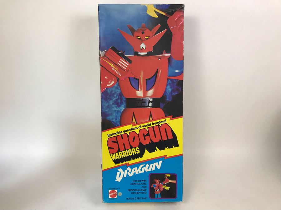Like New 1976 Mattel Shogun Warriors Dragun 23 1/2' Tall With Box No. 9858 See Photos For Damage To Wristband Of Star Shooter That Straps Onto The Arm [Photo 5]
