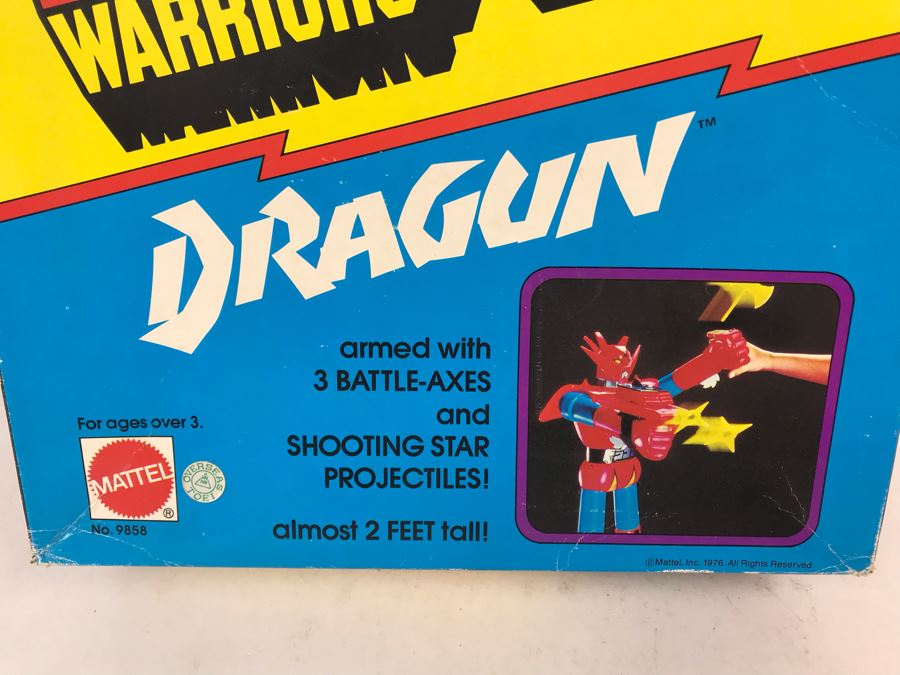 Like New 1976 Mattel Shogun Warriors Dragun 23 1/2' Tall With Box No. 9858 See Photos For Damage To Wristband Of Star Shooter That Straps Onto The Arm [Photo 9]