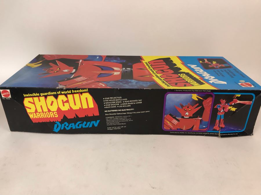 Like New 1976 Mattel Shogun Warriors Dragun 23 1/2' Tall With Box No. 9858 See Photos For Damage To Wristband Of Star Shooter That Straps Onto The Arm [Photo 12]