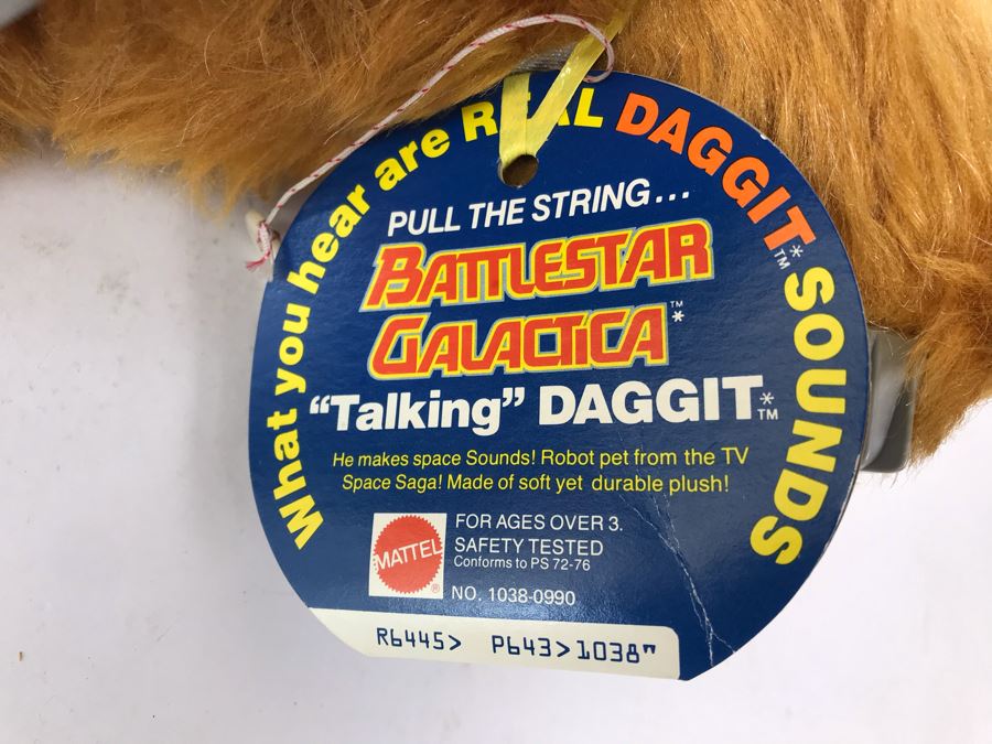 1979 Battlestar Galactica 'Talking' Daggit Plush Toy No. 1038 Pen Marked Sample Not For Sale - Draw String Stuck [Photo 8]