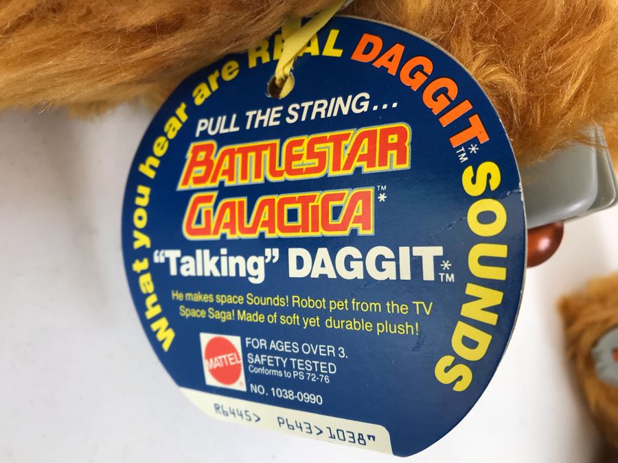 1979 Battlestar Galactica 'Talking' Daggit Plush Toy No. 1038 Pen Marked Sample Not For Sale - Draw String Stuck [Photo 9]