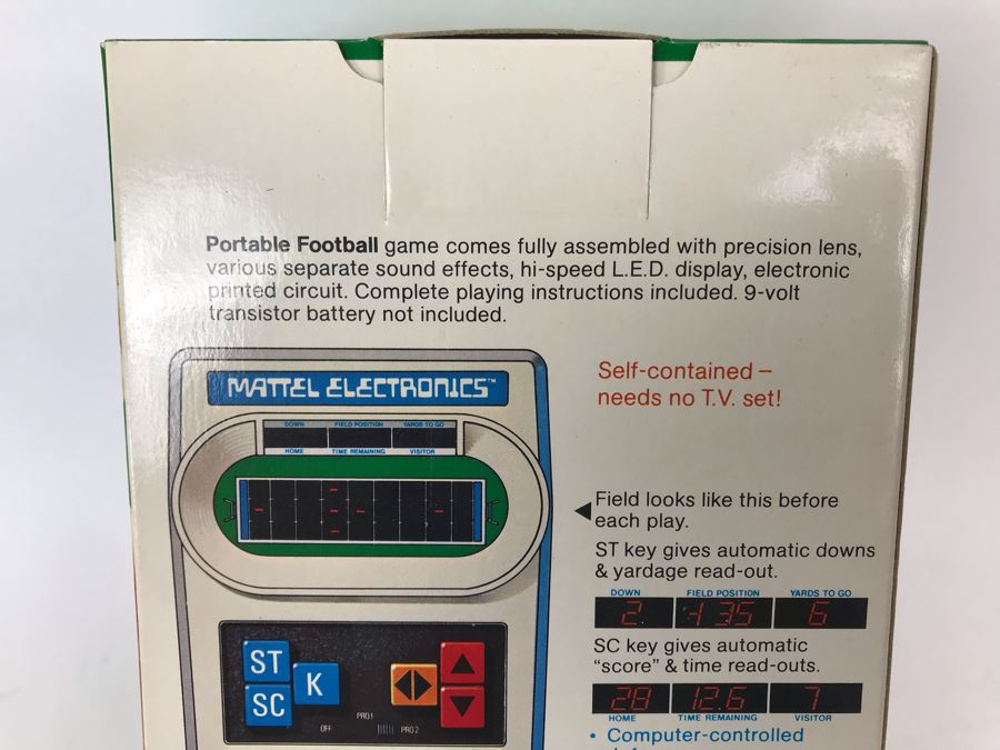 Vintage 1977 New In Box Mattel Electronics Football Game Portable ...