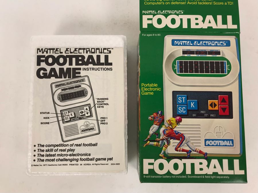 Vintage 1977 New In Box Mattel Electronics Football Game Portable Electronic Game [Photo 12]