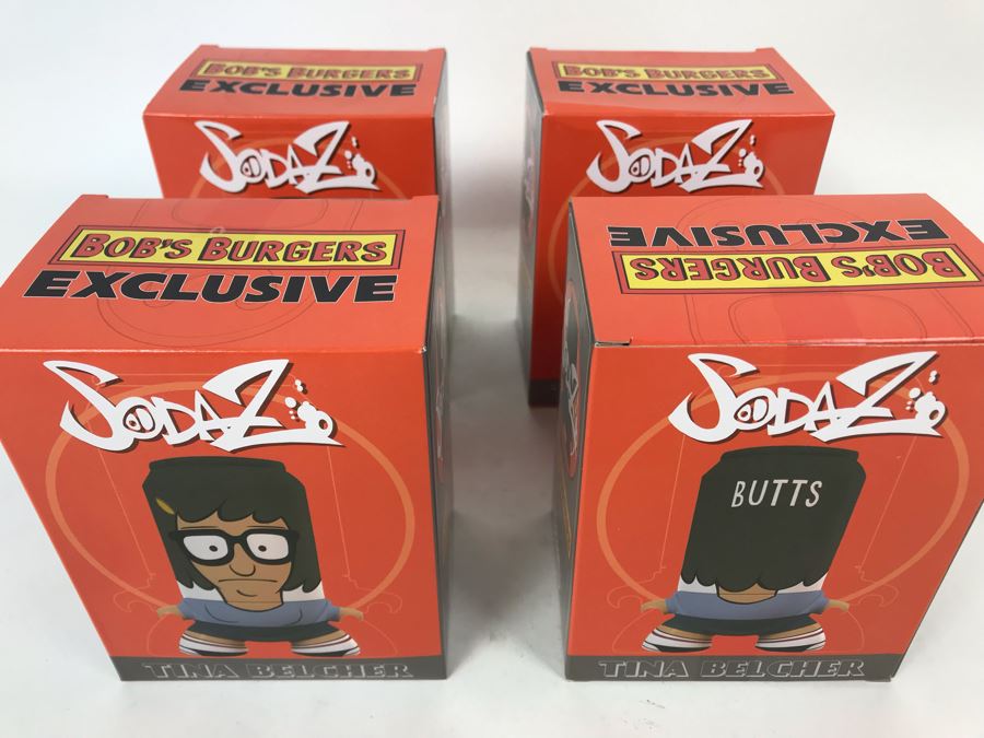(4) New In Box 2016 Tina Belcher Bob's Burgers Exclusive SodaZ Figures By ByGeorge! Art By Francisco Herrera [Photo 2]