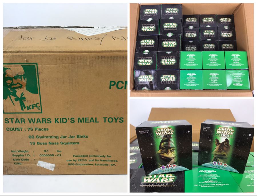 New Kentucky Fried Chicken KFC Star Wars Kid's Meal Toys: Queen Amidala's Hidden Identities And Jar Jar Binks Squirters - 66 Items [Photo 1]