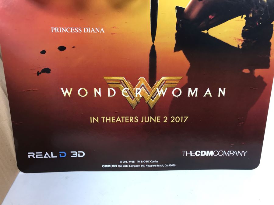 New 2017 Wonder Woman Cardboard Movie Display For Displaying 3D Glasses And Box Of New Wonder Woman And Princess Diana 3D Eyewear Glasses Approximately 100 Glasses [Photo 9]