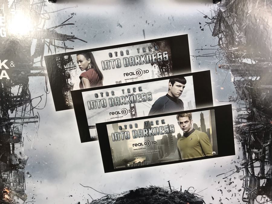 New 2013 Star Trek Into The Darkness Cardboard Movie Display For Displaying 3D Glasses And Box Of New Kirk, Spock & Uhura 3D Eyewear Glasses Approximately 120 Glasses [Photo 6]