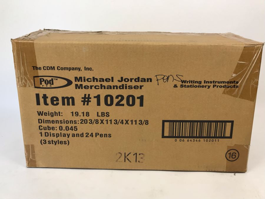 New Michael Jordan Upper Deck Collectibles Signature Series Limited Edition Individually Numbered Collectible Memorabilia Pod Pens With Merchandiser Store Display By The CDM Company - 3 Styles 24 Michael Jordan Pens [Photo 3]