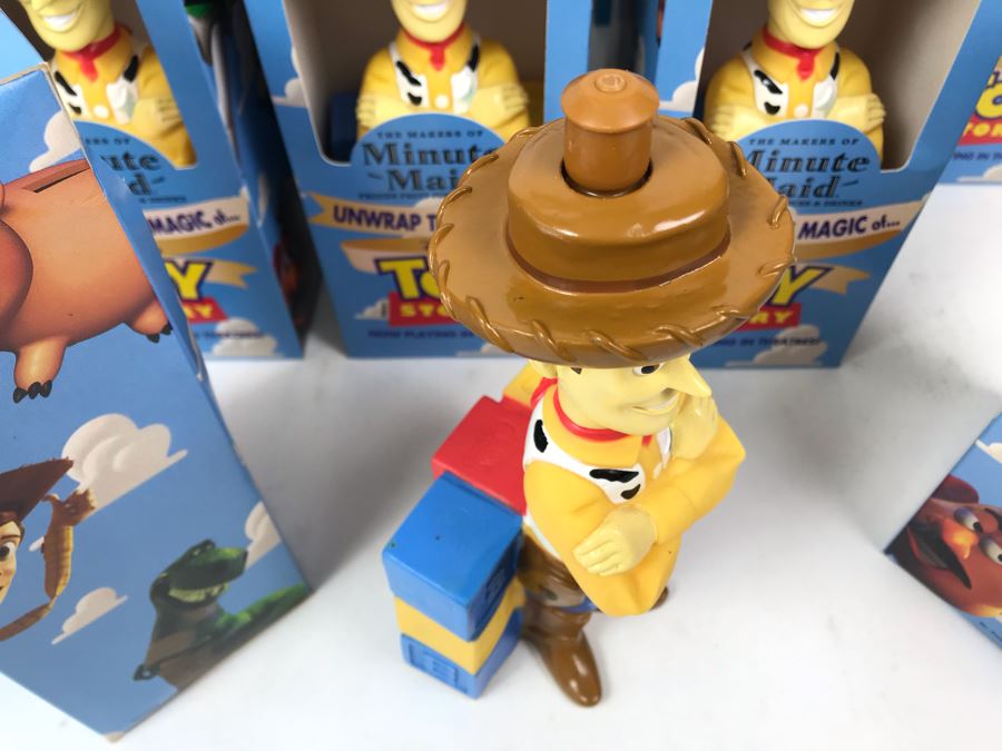 Rare New 1995 Disney's Original Toy Story One Minute Maid Woody Squeeze Bottles In Boxes - 14 Bottles [Photo 9]