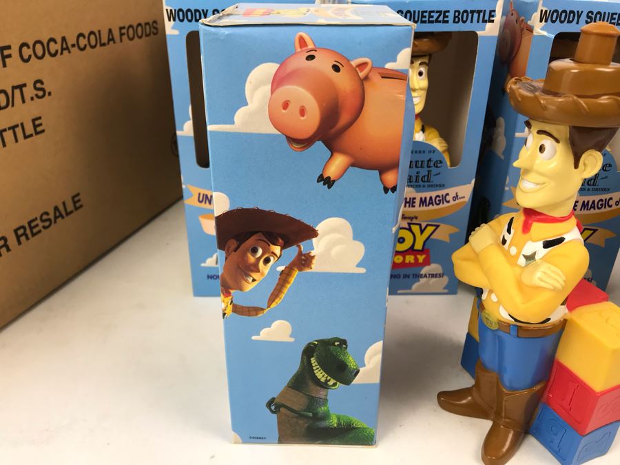 Rare New 1995 Disney's Original Toy Story One Minute Maid Woody Squeeze Bottles In Boxes - 14 Bottles [Photo 19]
