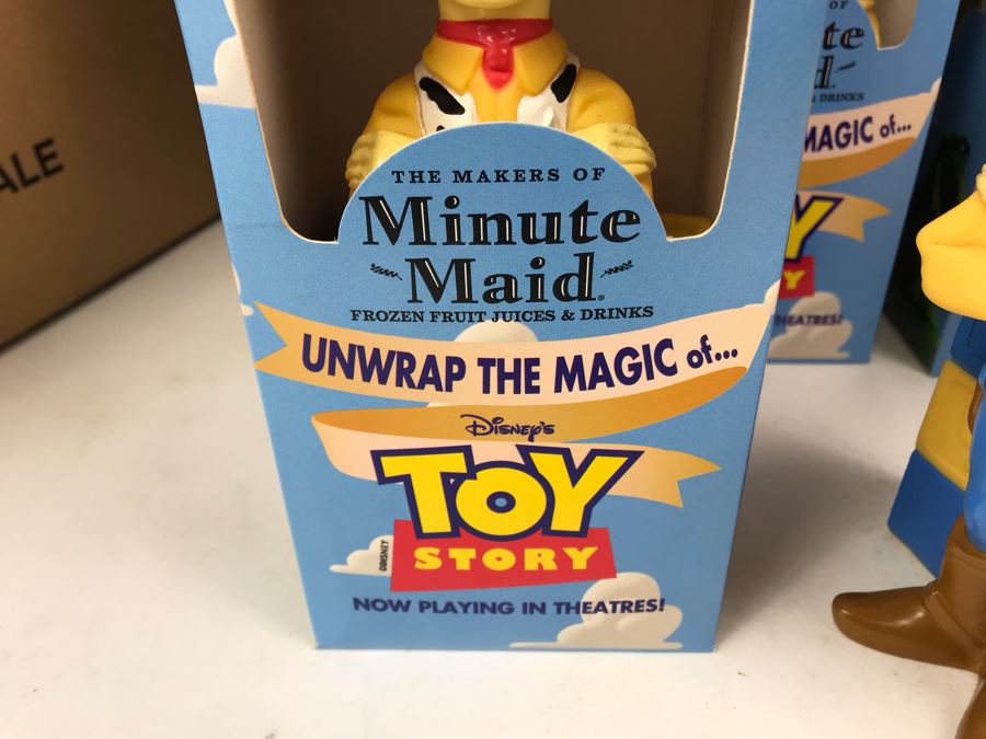 Rare New 1995 Disney's Original Toy Story One Minute Maid Woody Squeeze Bottles In Boxes - 14 Bottles [Photo 15]