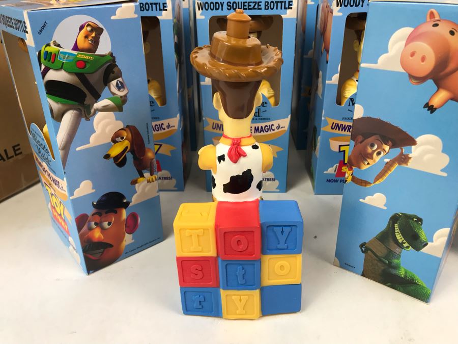 Rare New 1995 Disney's Original Toy Story One Minute Maid Woody Squeeze Bottles In Boxes - 19 Bottles [Photo 7]