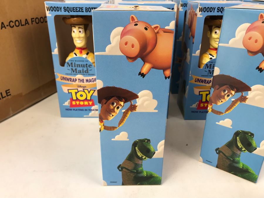Rare New 1995 Disney's Original Toy Story One Minute Maid Woody Squeeze Bottles In Boxes - 19 Bottles [Photo 17]
