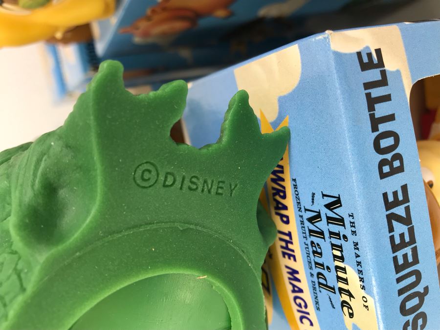 Rare New 1995 Disney's Original Toy Story One Minute Maid Woody And Rex Squeeze Bottles In Boxes - 13 Woody Bottles And 2 Rex Bottles [Photo 15]