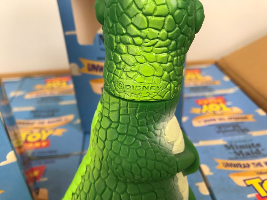 Rare New 1995 Disney's Original Toy Story One Minute Maid Rex Squeeze Bottles In Boxes - 20 Rex Bottles [Photo 6]