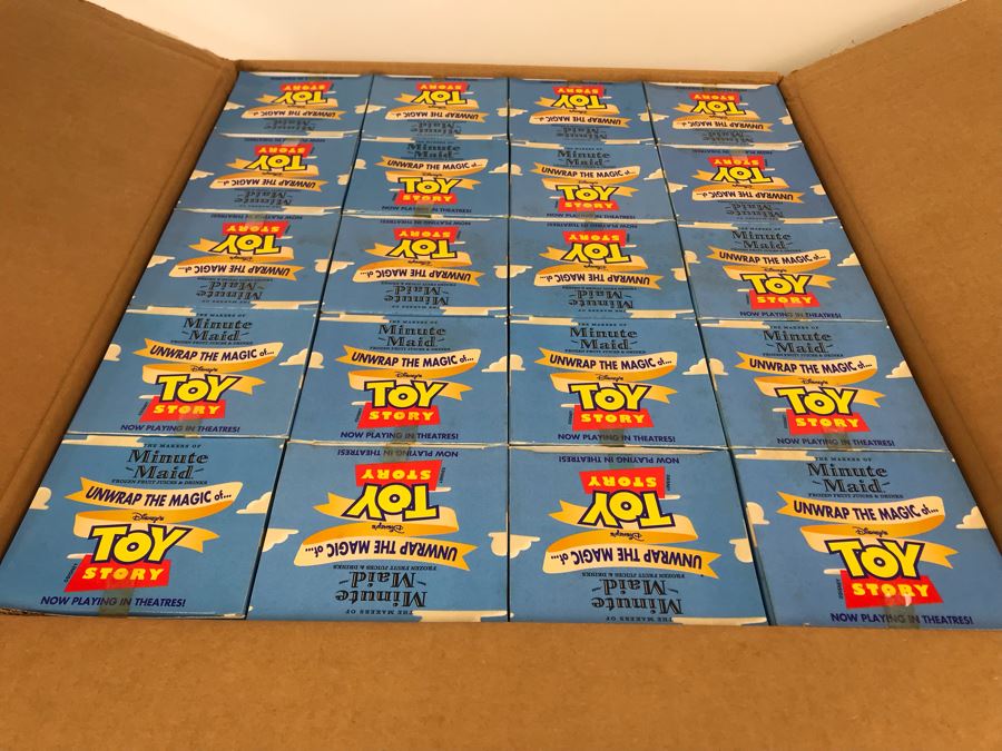 Rare New 1995 Disney's Original Toy Story One Minute Maid Rex Squeeze Bottles In Boxes - 20 Rex Bottles [Photo 11]