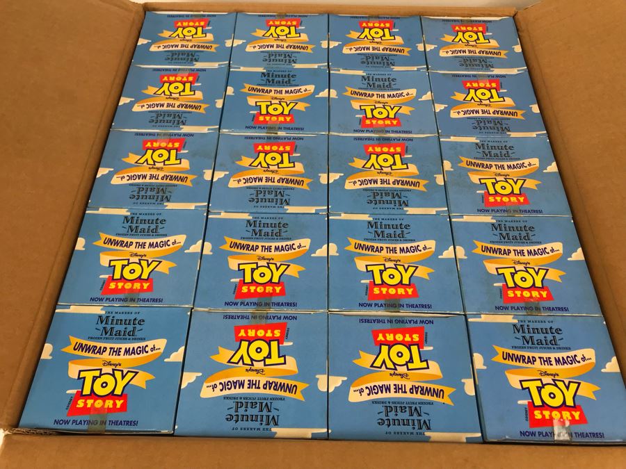 Rare New 1995 Disney's Original Toy Story One Minute Maid Rex Squeeze Bottles In Boxes - 20 Rex Bottles [Photo 10]