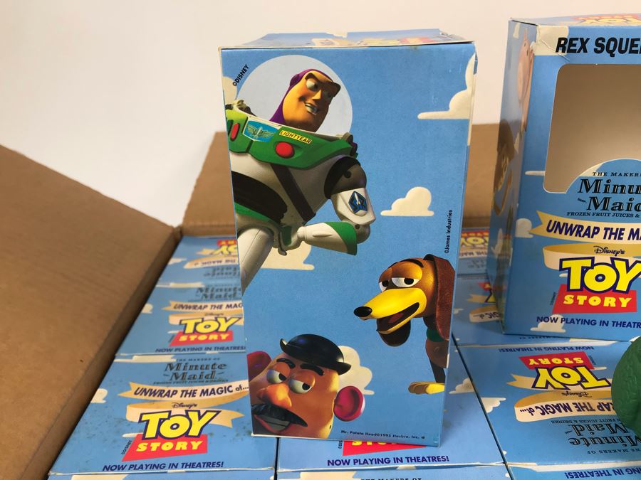 Rare New 1995 Disney's Original Toy Story One Minute Maid Rex Squeeze Bottles In Boxes - 20 Rex Bottles [Photo 12]